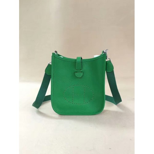 Hermes Evelyne original togo leather mini Shoulder Bag H15698 green