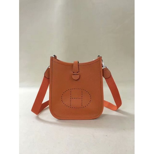 Hermes Evelyne original togo leather mini Shoulder Bag H15698 orange