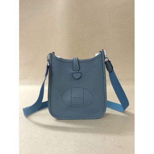 Hermes Evelyne original togo leather mini Shoulder Bag H15698 sky blue