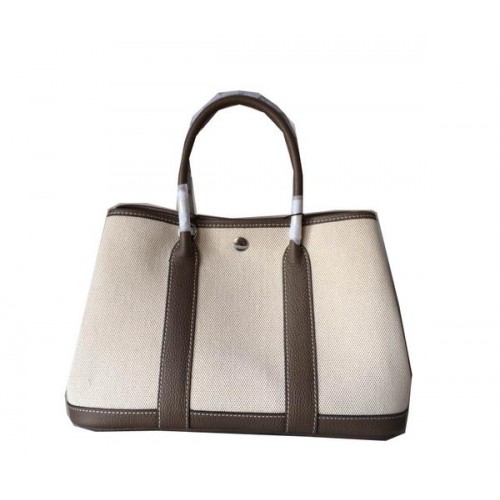 Hermes Garden Party 30CM Bag Canvas Leather H11S Grey
