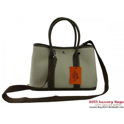 Hermes Garden Party 30CM Bag Fabric Grey