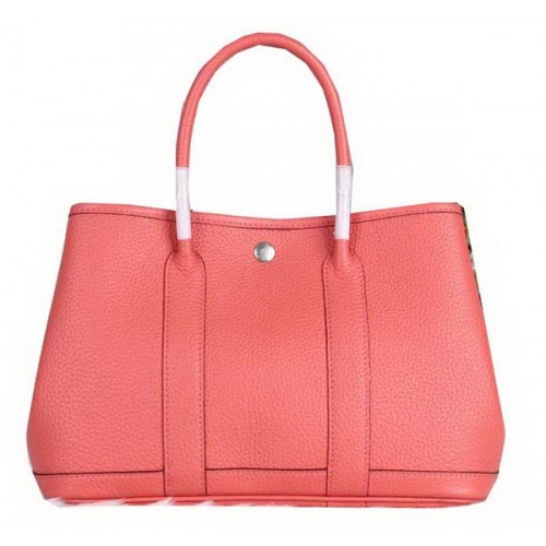 Hermes Garden Party 30cm Tote Bag Grainy Leather Pink