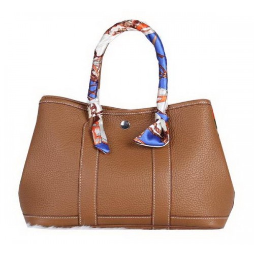 Hermes Garden Party 30cm Tote Bag Grainy Leather Wheat