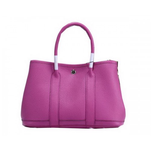 Hermes Garden Party 30cm Tote Bags Grainy Leather Lavender