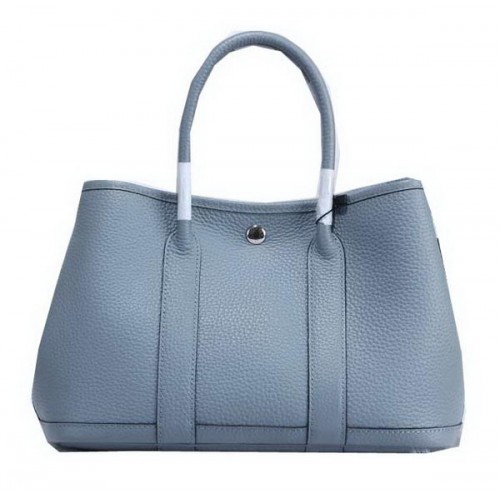 Hermes Garden Party 30cm Tote Bags Grainy Leather SkyBlue