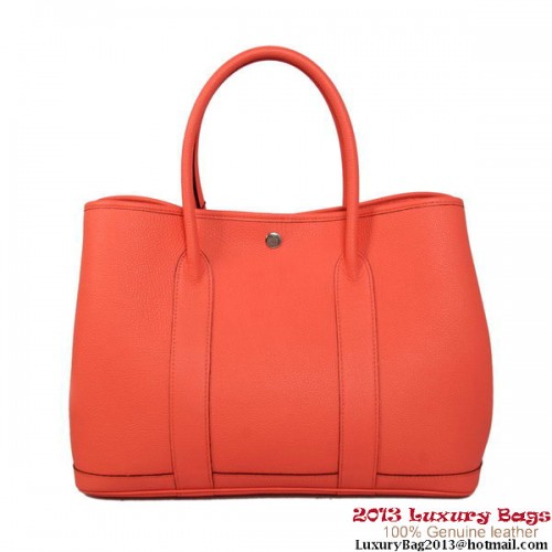 Hermes Garden Party 36CM Bag Calf Leather A1288 Light Red