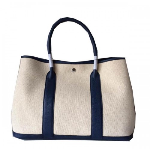 Hermes Garden Party 36CM Bag Canvas Leather H11M Royal
