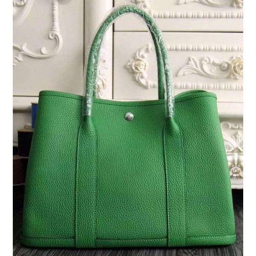 Hermes Garden Party 36cm 30cm Tote Bag Original Leather Green