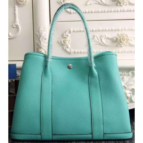 Hermes Garden Party 36cm 30cm Tote Bag Original Leather Light Green