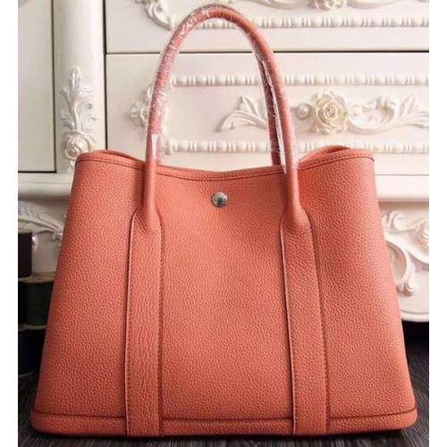 Hermes Garden Party 36cm 30cm Tote Bag Original Leather Light Pink