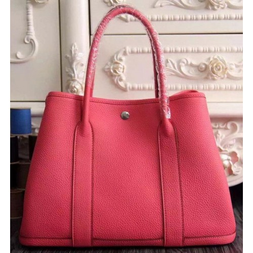 Hermes Garden Party 36cm 30cm Tote Bag Original Leather Light Red