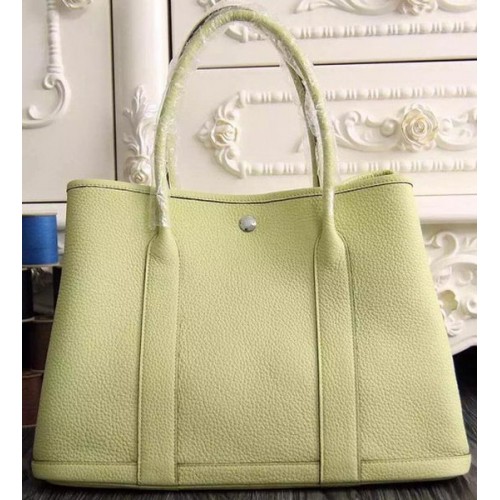 Hermes Garden Party 36cm 30cm Tote Bag Original Leather Light Yellow