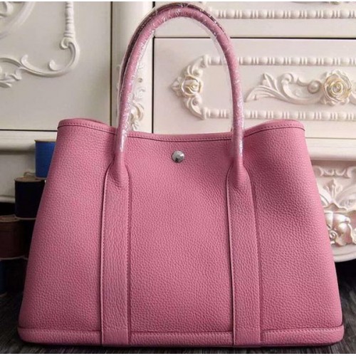 Hermes Garden Party 36cm 30cm Tote Bag Original Leather Pink