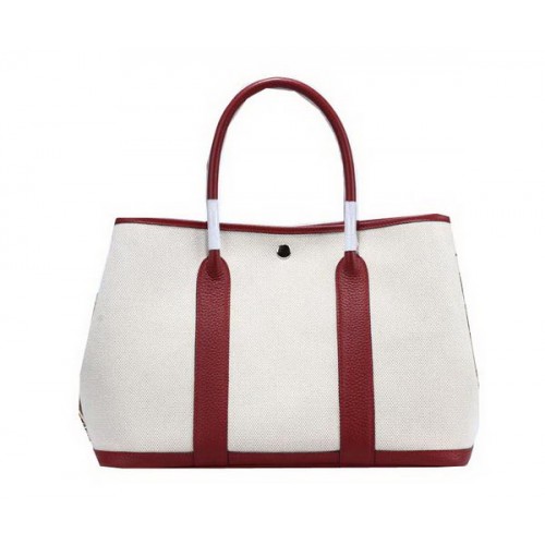 Hermes Garden Party 36cm Tote Bag Canvas Burgundy