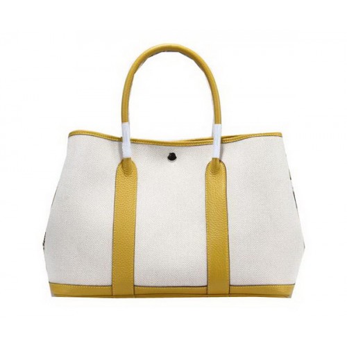 Hermes Garden Party 36cm Tote Bag Canvas Yellow