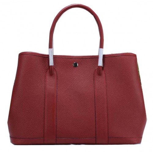 Hermes Garden Party 36cm Tote Bag Grainy Leather Burgundy