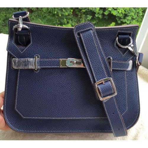 Hermes Jypsiere 31CM Shoulder Bag Calfskin Leather H0880 Royal