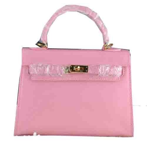 Hermes Kelly 22cm Tote Bag Calfskin Leather Pink