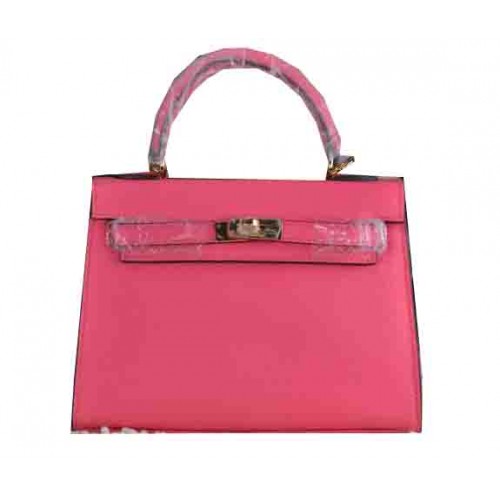 Hermes Kelly 22cm Tote Bag Calfskin Leather Rosy
