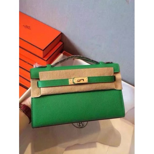 Hermes Kelly 22cm Tote Bag Original Leather KL22 Green