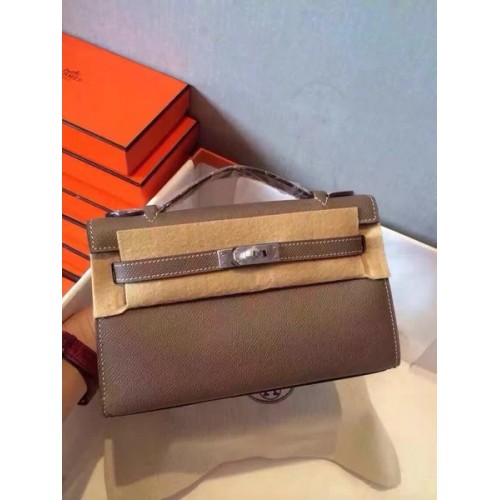 Hermes Kelly 22cm Tote Bag Original Leather KL22 Grey