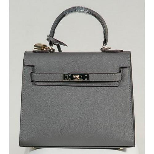 Hermes Kelly 25cm Tote Bag Togo Leather K2138 Grey