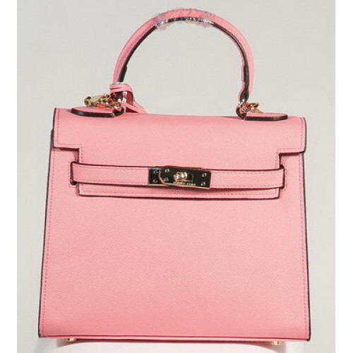 Hermes Kelly 25cm Tote Bag Togo Leather K2138 Pink