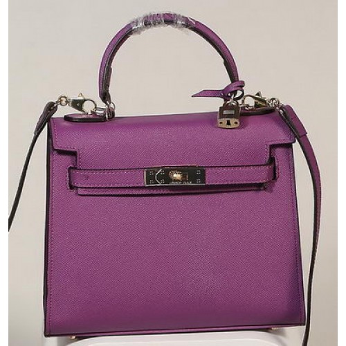 Hermes Kelly 25cm Tote Bag Togo Leather K2138 Purple