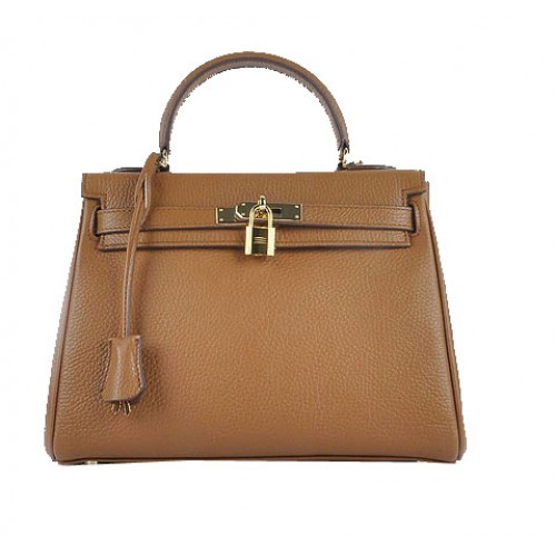 Hermes Kelly 28cm Shoulder Bags Wheat Grainy Leather Gold
