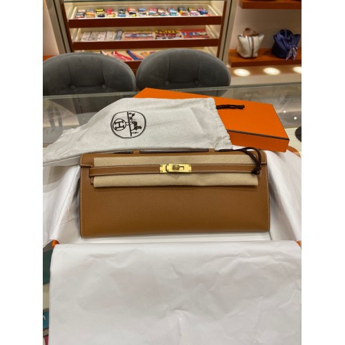 Hermes Kelly 31cm Clutch Original Epsom Leather KL31 Brown