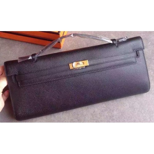 Hermes Kelly 31cm Clutch Epsom Leather KL31 Black