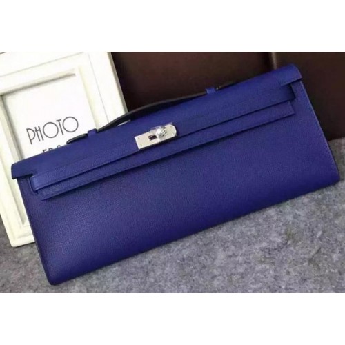 Hermes Kelly 31cm Clutch Epsom Leather KL31 Blue