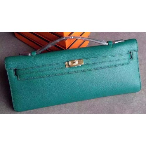 Hermes Kelly 31cm Clutch Epsom Leather KL31 Deep Green