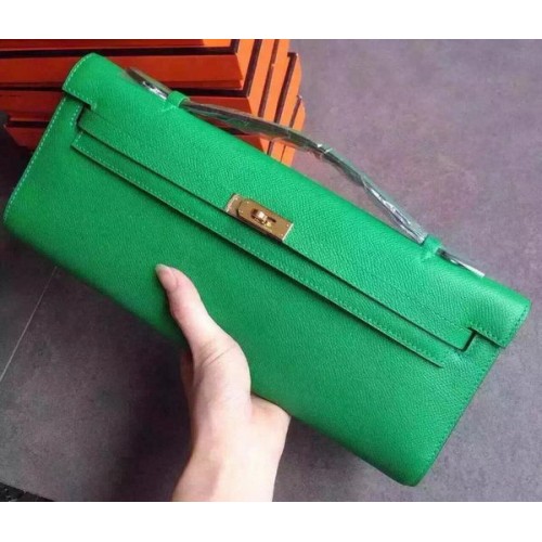 Hermes Kelly 31cm Clutch Epsom Leather KL31 Green