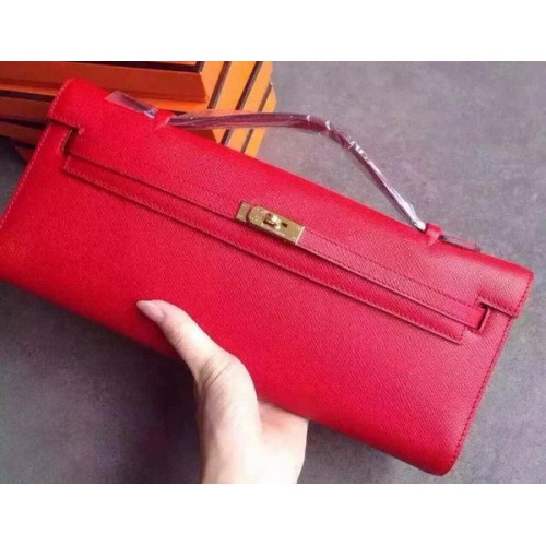 Hermes Kelly 31cm Clutch Epsom Leather KL31 Red