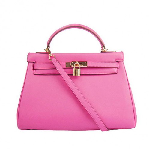 Hermes Kelly 32cm Bags Togo Leather 6108 Fuchsia Golden