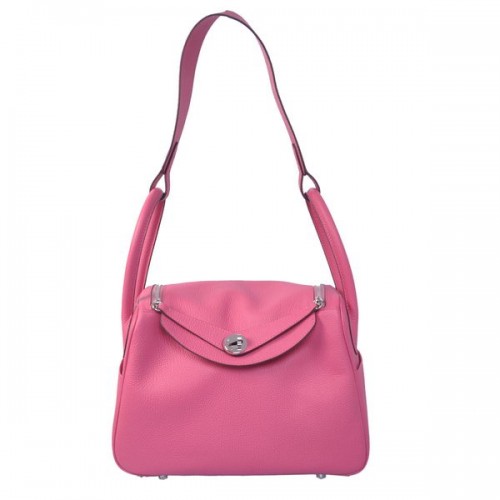 Hermes Lindy 30CM Havanne Shoulder Bag Rose