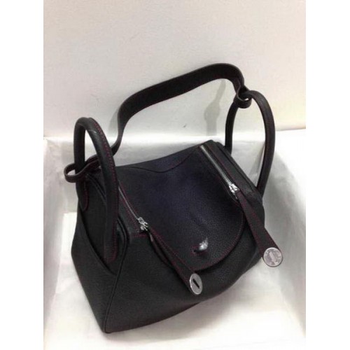 Hermes Lindy 30CM Original Leather Shoulder Bag HLD30 Black