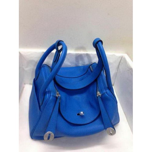 Hermes Lindy 30CM Original Leather Shoulder Bag HLD30 Blue