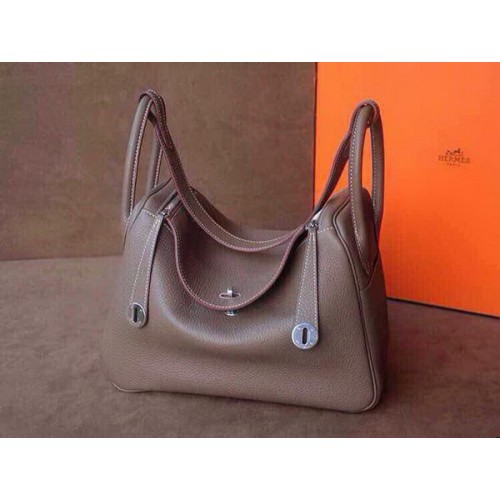 Hermes Lindy 30CM Original Leather Shoulder Bag HLD30 Dark Grey