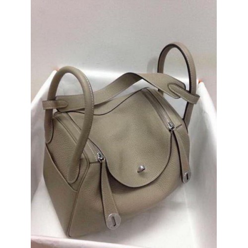 Hermes Lindy 30CM Original Leather Shoulder Bag HLD30 Khaki
