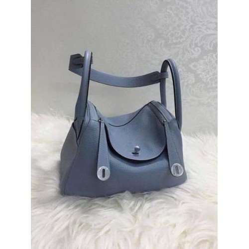 Hermes Lindy 30CM Original Leather Shoulder Bag HLD30 Light Blue