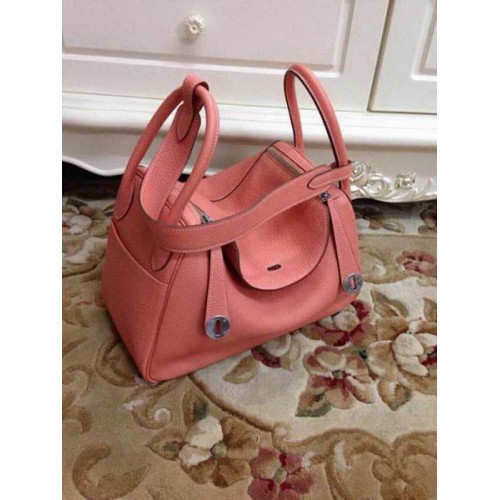 Hermes Lindy 30CM Original Leather Shoulder Bag HLD30 Pink