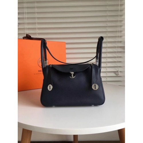 Hermes Lindy Original Togo Leather Bag 5086 Black