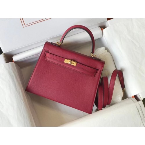 Hermes Original Epsom Leather KEL2578 Burgundy