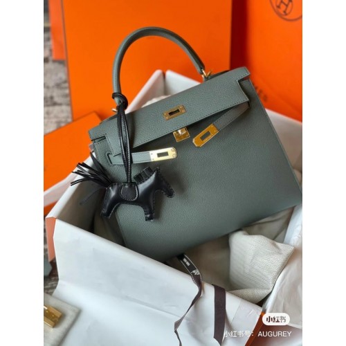 Hermes Original Epsom Leather KEL2578 Elephant grey