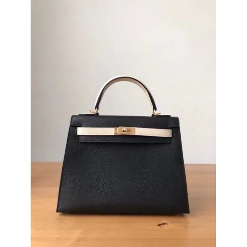 Hermes Original Epsom Leather KEL2578 black&cream