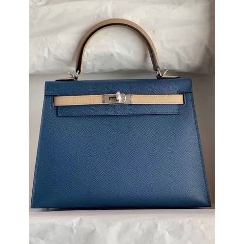 Hermes Original Epsom Leather KEL2578 blue&grey
