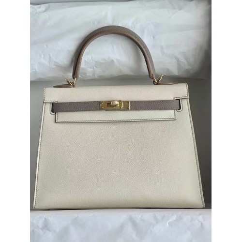 Hermes Original Epsom Leather KEL2578 cream&grey