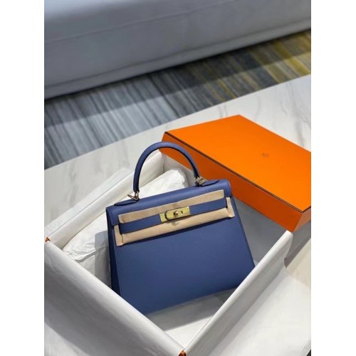 Hermes Original Epsom Leather KEL2578 dark blue